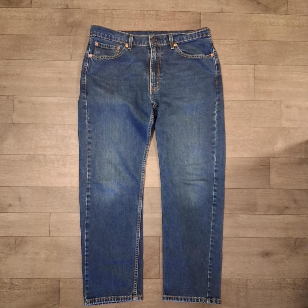 Mens Levi's 505 blue jeans streetwear casual workwear biker